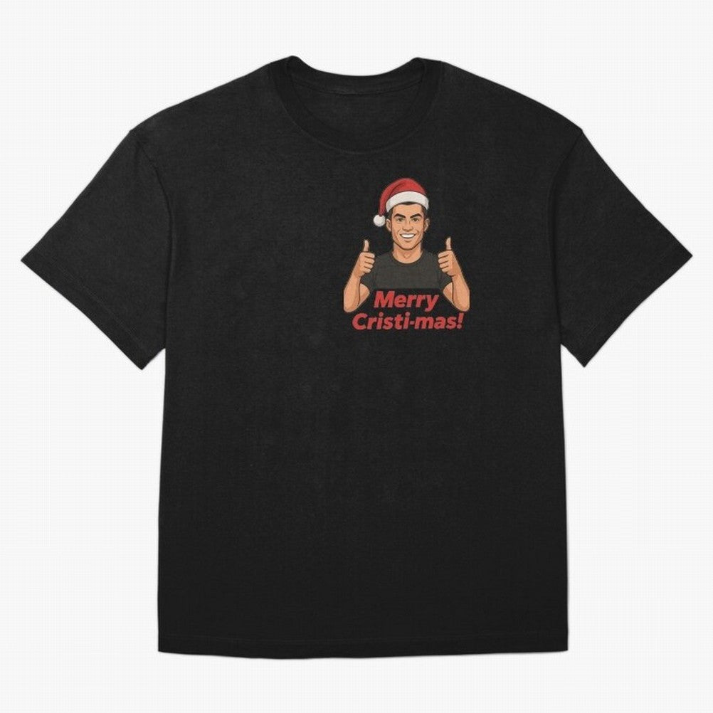 Merry Cristi-mas! CR7 Xmas holiday cheer Oversized T-Shirt Make Game Day About FIFA World Cup 2026 Group Stage Connected to CR7 and Messi, Spain and Netherlands Energy, Football Passion, Legendary Performances, Festival Vibes and Supporter