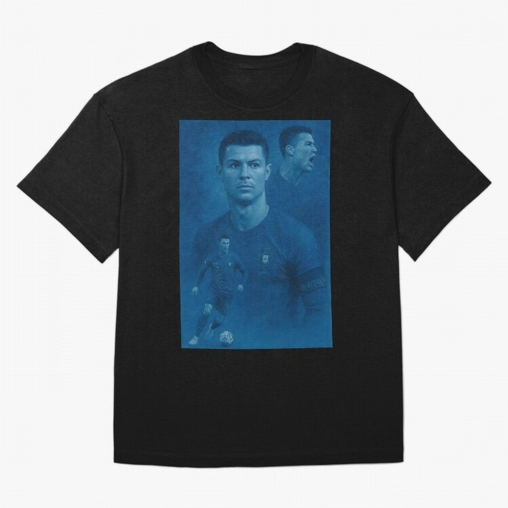 Blue Soccer Oversized T-Shirt Bring Match Day Fire to Match Day Hype around FIFA World Cup 2026 USA Canada Mexico, Cristiano Ronaldo, Haaland and CR7, Brazil, Football Passion, Legendary Performances, Festival Vibes and Supporter Community; Great