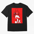 Cristiano Ronaldo Manchester United Silhouette ¨C Legendary Red Devil Artwork by GrizzlyGFX Oversized T-Shirt Support the Legends of Match Day Hype around FIFA World Cup 2026, Neymar, Argentina, Stadium Memories, Football Loyalty, International