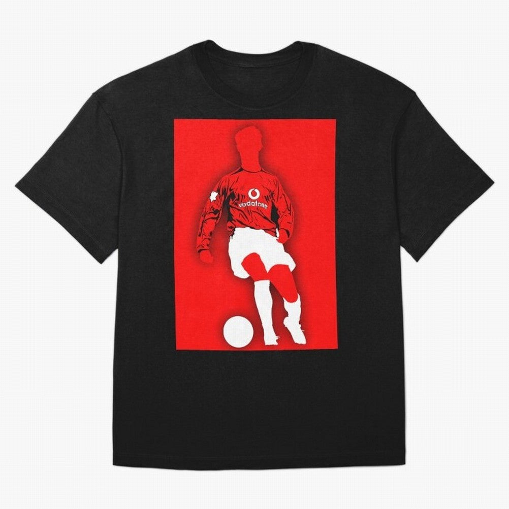 Cristiano Ronaldo Manchester United Silhouette ¨C Legendary Red Devil Artwork by GrizzlyGFX Oversized T-Shirt Support the Legends of Match Day Hype around FIFA World Cup 2026, Neymar, Argentina, Stadium Memories, Football Loyalty, International