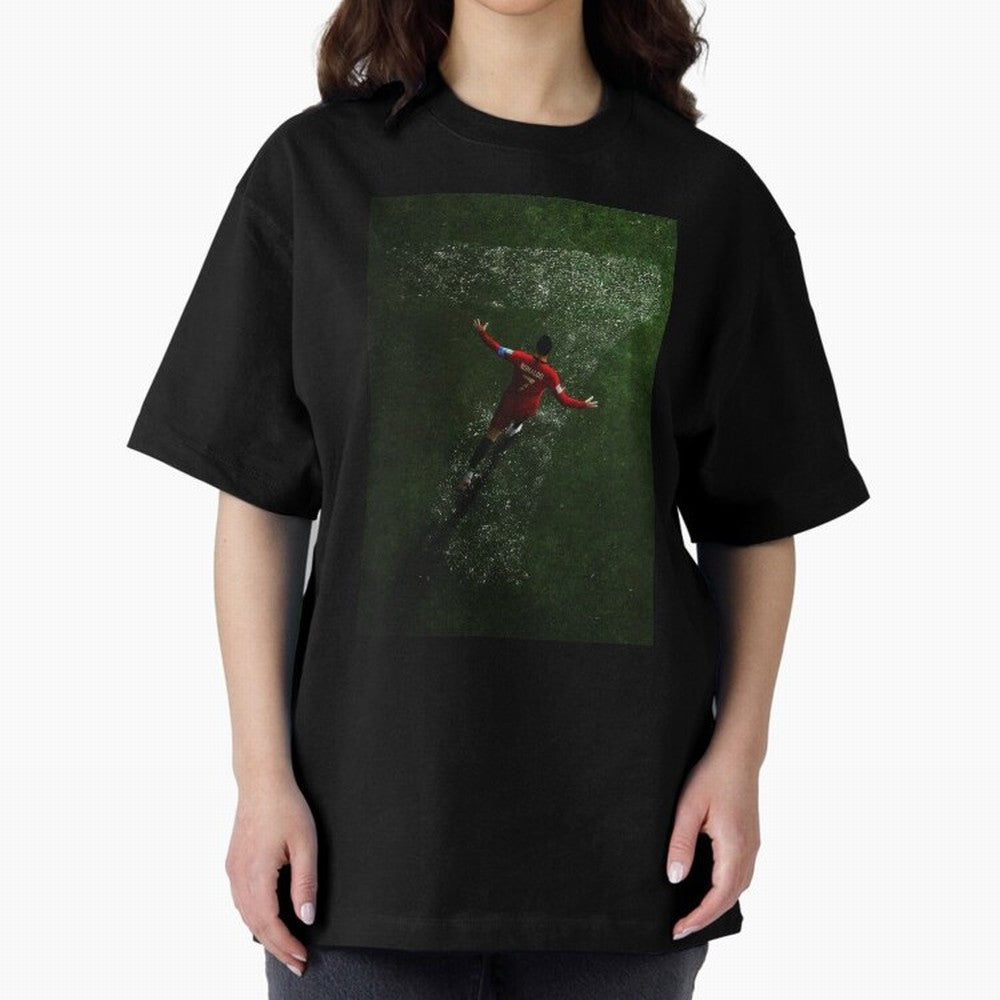 CR7 The G.O.A.T. Football Art - Cristiano Ronaldo Oversized T-Shirt Show Your Stadium Side during the FIFA World Cup 2026 USA Canada Mexico Journey through Neymar Highlights, England, France and Netherlands Pride, Fan Favorite Moments, National
