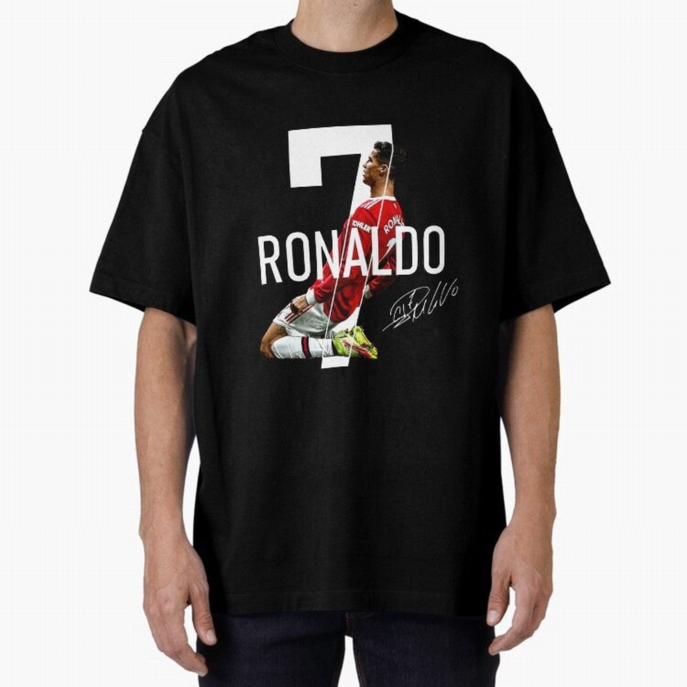 Cristiano Ronaldo - CR7 Oversized T-Shirt Celebrate Fan Culture around Match Day Hype around FIFA World Cup 2026 Group Stage, Neymar, Spain, Stadium Memories, Football Loyalty, International Chants and Championship Tradition; Made for Die Hard