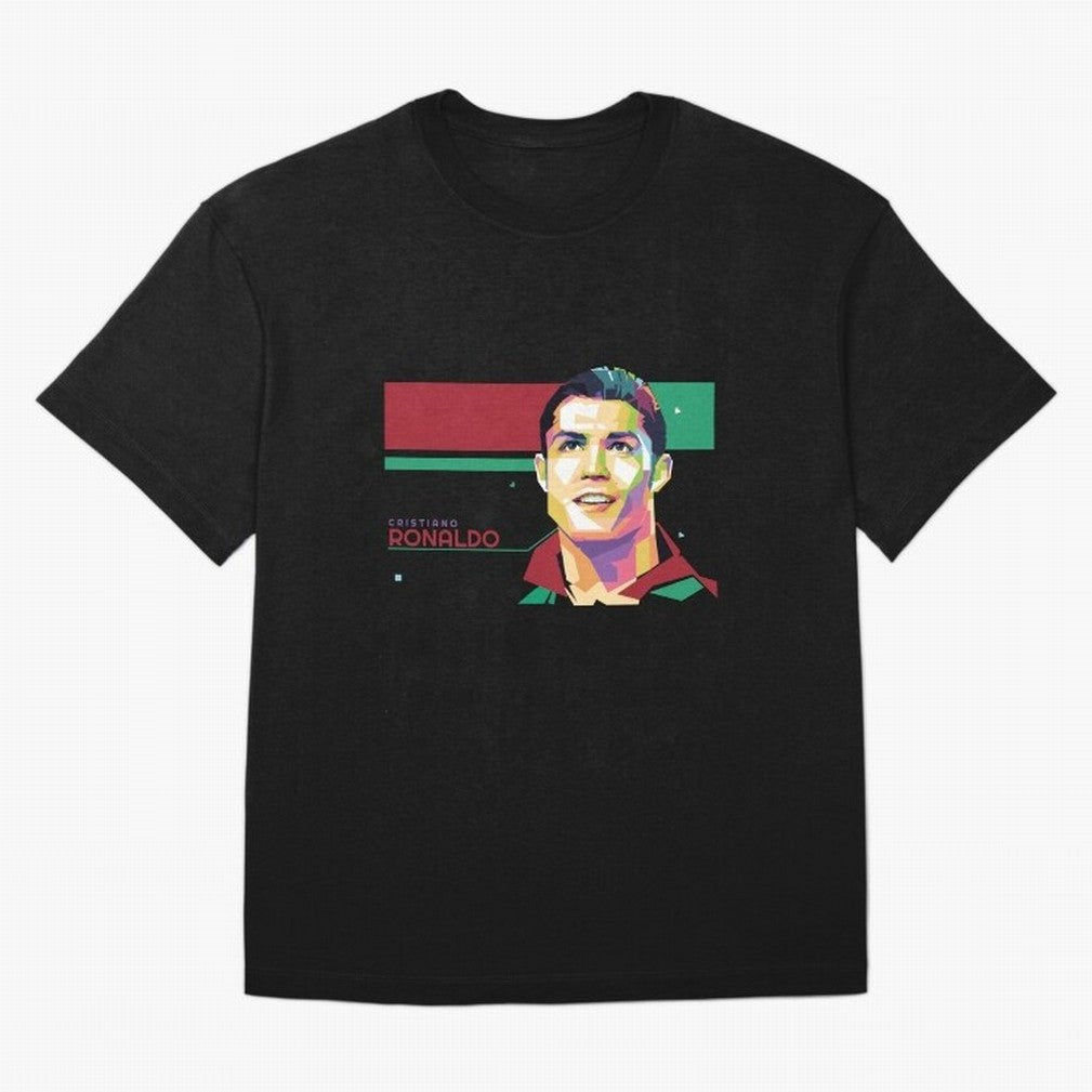 Cristiano Ronaldo ¨C Legendary Football Star & GOAT Artwork Oversized T-Shirt Join Supporters Worldwide for FIFA World Cup 2026 Driven by CR7 and Messi, Argentina, France and Brazil Energy, Classic Soccer Heritage, Championship Pressure, Fan