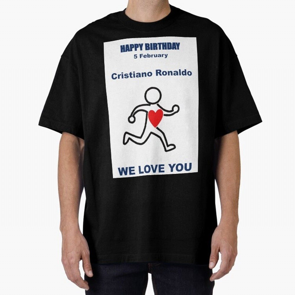 Tribute to Cristiano Ronaldo ¡ª 5 February Oversized T-Shirt Make Every Match About the FIFA World Cup 2026 Group Stage Journey through Messi, CR7 and Mbappe Highlights, Portugal Pride, Supporter Pride, Iconic Celebrations, Legendary Names and