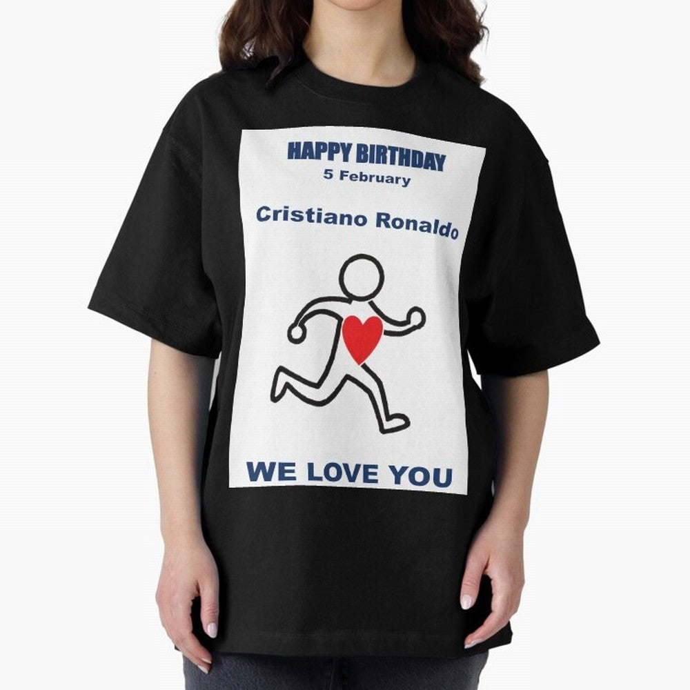 Tribute to Cristiano Ronaldo ¡ª 5 February Oversized T-Shirt Make Every Match About the FIFA World Cup 2026 Group Stage Journey through Messi, CR7 and Mbappe Highlights, Portugal Pride, Supporter Pride, Iconic Celebrations, Legendary Names and