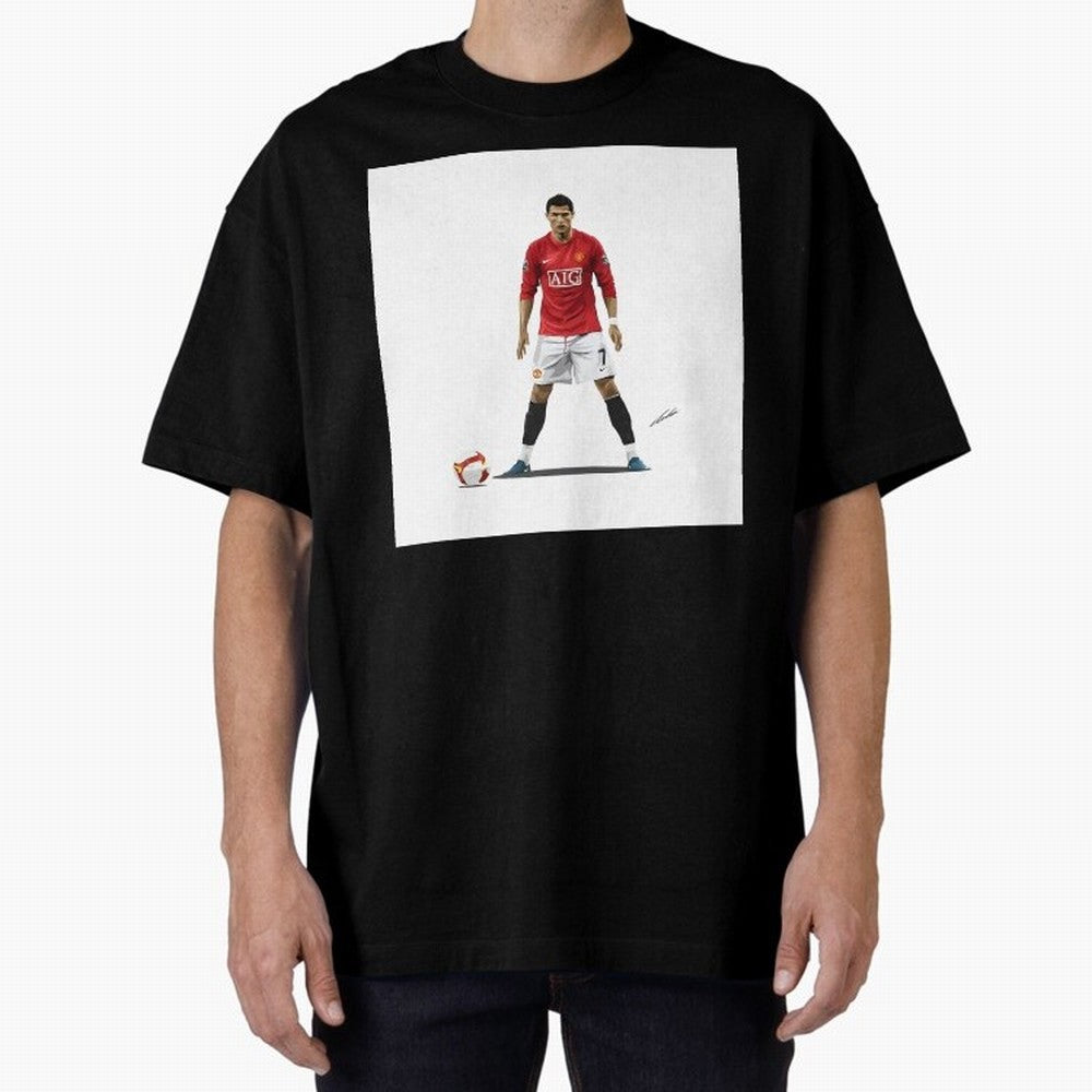 Cristiano Ronaldo CR7 Man Utd Oversized T-Shirt Back the Journey through Match Day Hype around FIFA World Cup 2026 Group Stage, Haaland and Mbappe, Germany, Global Supporter Spirit, Legendary Goals, National Colors and Tournament Celebration;