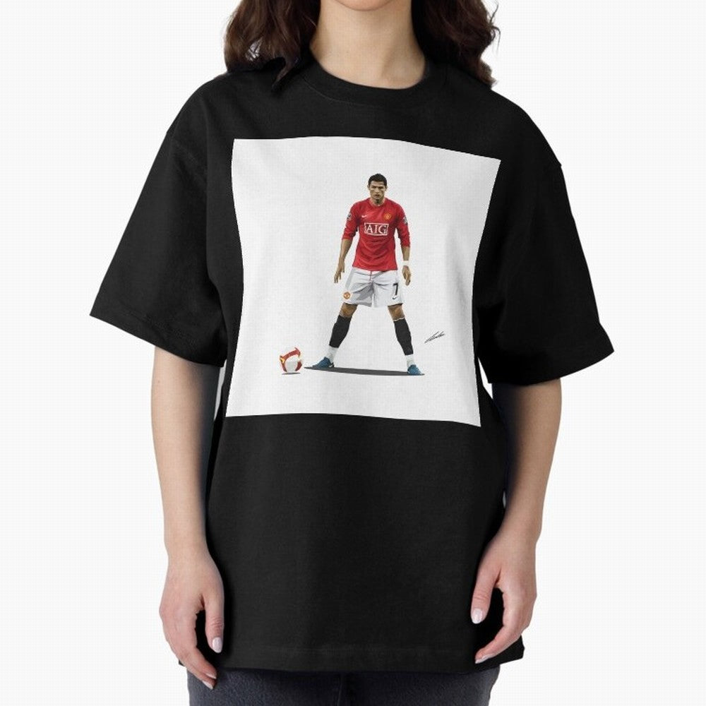 Cristiano Ronaldo CR7 Man Utd Oversized T-Shirt Back the Journey through Match Day Hype around FIFA World Cup 2026 Group Stage, Haaland and Mbappe, Germany, Global Supporter Spirit, Legendary Goals, National Colors and Tournament Celebration;