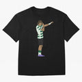 Ricardo Mangas Sporting Goal Celebration Minimalist Oversized T-Shirt Spotlight Global Football Passion for FIFA World Cup 2026 USA Canada Mexico, Centered on Haaland, Argentina, France and Brazil, Football Passion, Legendary Performances, Festival