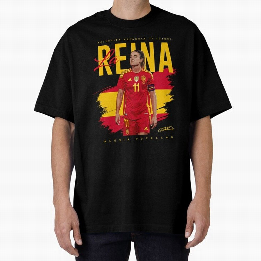 Alexia Putellas Oversized T-Shirt Join the Countdown to FIFA World Cup 2026 for Fans of Haaland and Mbappe and Spain and Netherlands, Bringing Champion Mindset, Group Stage Buzz, Knockout Tension and Passionate Fan Culture; Ideal for Football Dads,