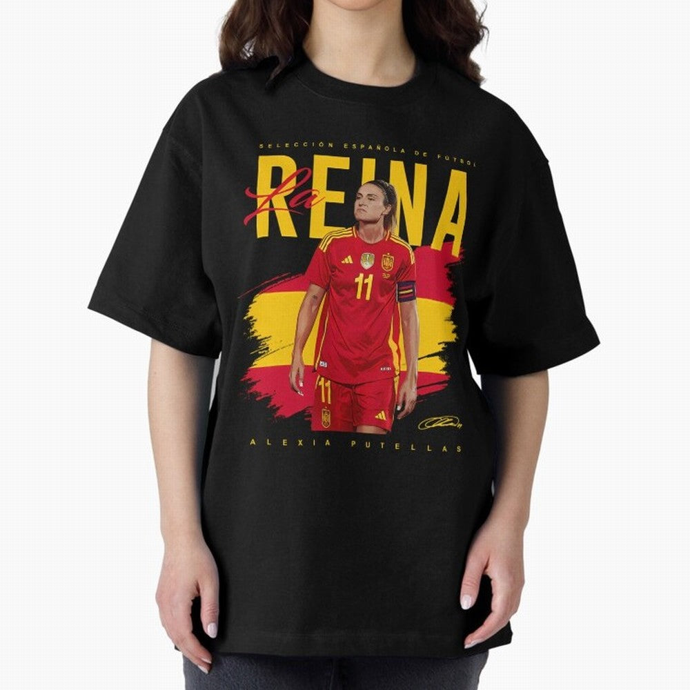 Alexia Putellas Oversized T-Shirt Join the Countdown to FIFA World Cup 2026 for Fans of Haaland and Mbappe and Spain and Netherlands, Bringing Champion Mindset, Group Stage Buzz, Knockout Tension and Passionate Fan Culture; Ideal for Football Dads,