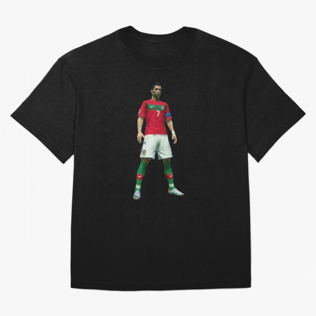 CR7 PES Oversized T-Shirt Showcase Match Day Hype around FIFA World Cup 2026 USA Canada Mexico, Messi and Cristiano Ronaldo, Argentina, France and Brazil, Supporter Pride, Iconic Celebrations, Legendary Names and Global Match Day Energy; Ideal for