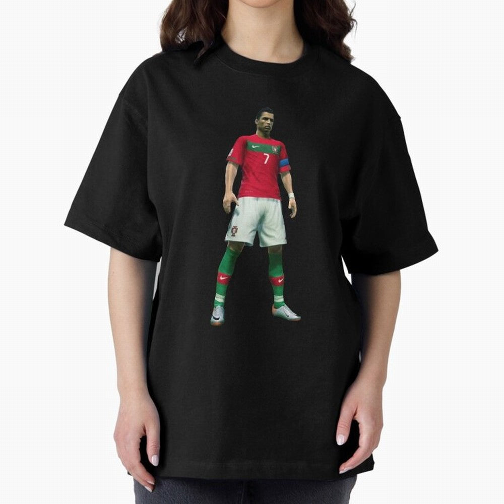 CR7 PES Oversized T-Shirt Showcase Match Day Hype around FIFA World Cup 2026 USA Canada Mexico, Messi and Cristiano Ronaldo, Argentina, France and Brazil, Supporter Pride, Iconic Celebrations, Legendary Names and Global Match Day Energy; Ideal for