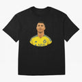CR7 Oversized T-Shirt Back the Journey through Global Football Passion for FIFA World Cup 2026 Group Stage, Centered on CR7, Argentina, France and Brazil, Goal Celebration Energy, Supporter Heritage, Football Icons and Worldwide Tournament Joy;