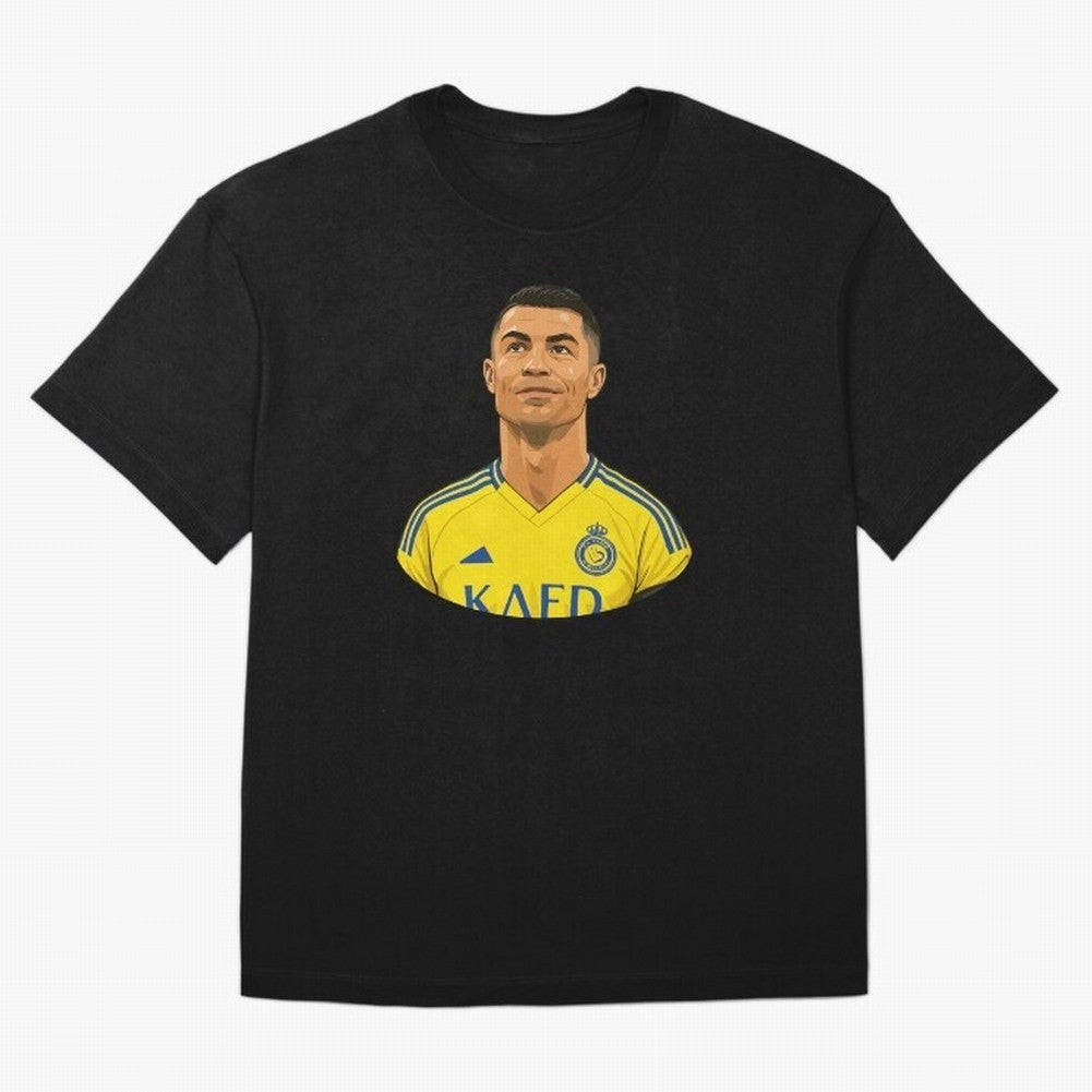 CR7 Oversized T-Shirt Back the Journey through Global Football Passion for FIFA World Cup 2026 Group Stage, Centered on CR7, Argentina, France and Brazil, Goal Celebration Energy, Supporter Heritage, Football Icons and Worldwide Tournament Joy;
