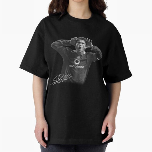 Black and White Cristiano Ronaldo T-Shirt Young Manchester Ronaldo - Celebration Oversized T-Shirt Celebrate the Road through Match Day Hype around FIFA World Cup 2026 USA Canada Mexico, Cristiano Ronaldo, Germany, Tournament Hype, Historic
