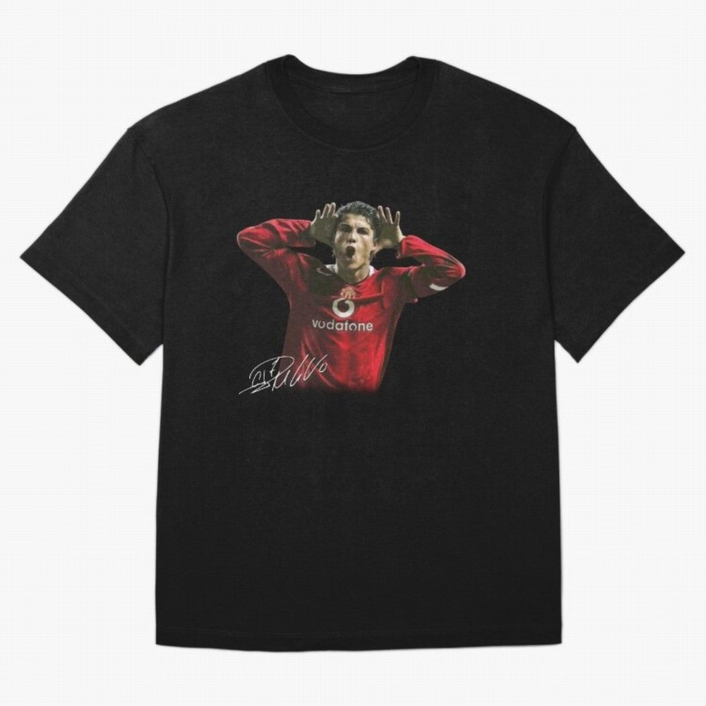 Cristiano Ronaldo T-Shirt Young Manchester Ronaldo - Celebration Oversized T-Shirt Turn Every Weekend Toward FIFA World Cup 2026 Group Stage Spirit, Featuring England and Germany, Cristiano Ronaldo, Haaland and CR7, Classic Soccer Heritage,