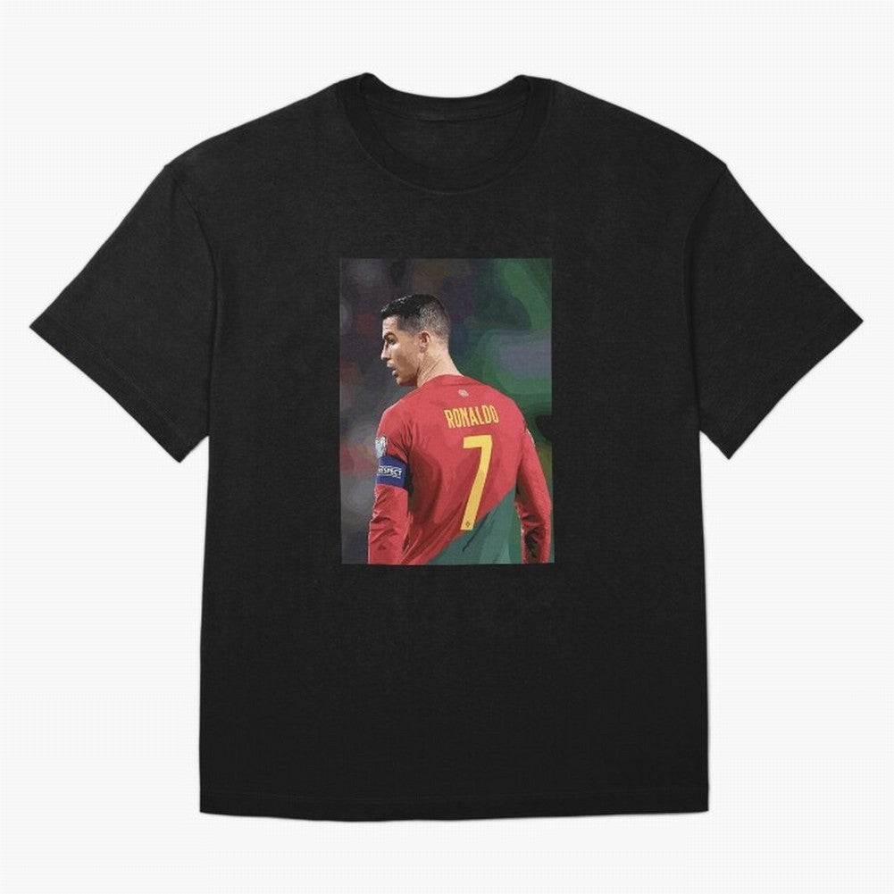 Cristiano Ronaldo Oversized T-Shirt Show Championship Spirit for FIFA World Cup 2026 USA Canada Mexico for Fans of Messi and Cristiano Ronaldo and Portugal, Spain and Germany, Bringing Football Festival Excitement, Trophy Ambitions, Country