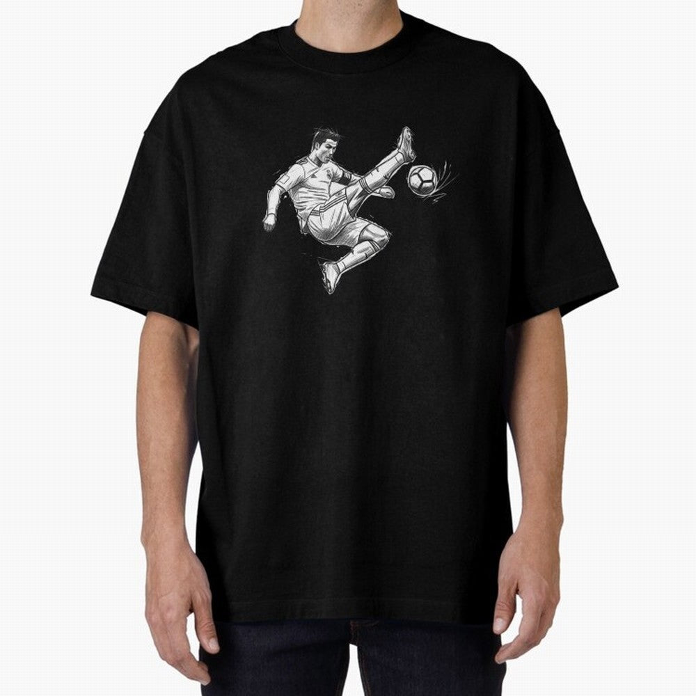 The King: Cristiano Ronaldo Oversized T-Shirt Show Your Love for FIFA World Cup 2026 Filled with CR7 and Messi, Netherlands Energy, Global Supporter Spirit, Legendary Goals, National Colors and Tournament Celebration; Built for Supporters Chasing