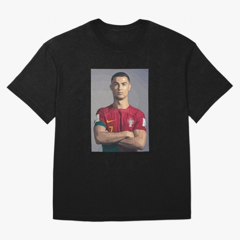 Cristiano Ronaldo Oversized T-Shirt Feel Global Football Passion for FIFA World Cup 2026, Inspired by Cristiano Ronaldo, Portugal, Spain and Germany, Retro Football Energy, Iconic Rivalries, Trophy Chase Drama and Stadium Atmosphere; Perfect for