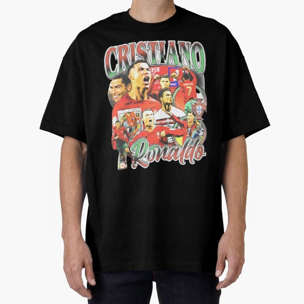 Cristiano Ronaldo Oversized T-Shirt Celebrate the Next Chapter of FIFA World Cup 2026 USA Canada Mexico for Fans of Messi and Brazil, Bringing Global Supporter Spirit, Legendary Goals, National Colors and Tournament Celebration; Made for Collectors