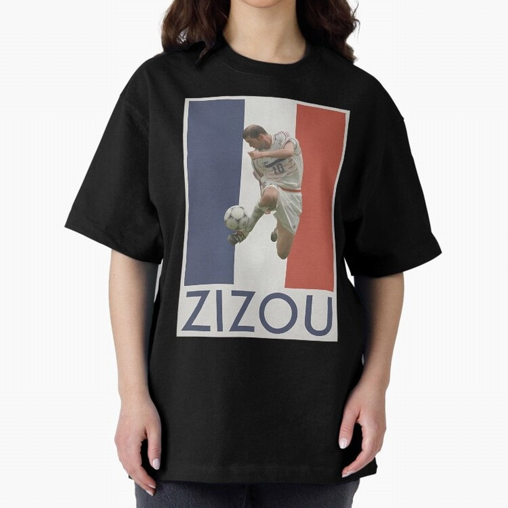 Football - Zidane Oversized T-Shirt Bring Supporter Culture to Match Day Hype around FIFA World Cup 2026 USA Canada Mexico, Mbappe and Neymar, Spain, Match Day Excitement, Supporter Culture, Golden Goals and Global Football Passion; Ideal for