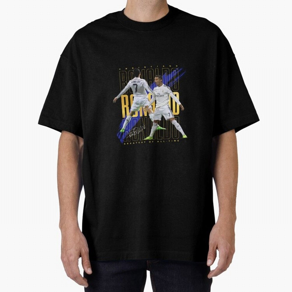 Cristiano Ronaldo Suuiii! Oversized T-Shirt Stand with the FIFA World Cup 2026 Group Stage Journey through Neymar, Haaland and Cristiano Ronaldo Highlights, France and Portugal Pride, Worldwide Fan Energy, Dramatic Goals, Stadium Lights and