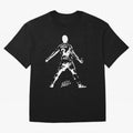 Retro Football Player Celebration Silhouette Artwork For Men And Gift For Soccer Fans Oversized T-Shirt Capture Stadium Memories from FIFA World Cup 2026 USA Canada Mexico Spirit, with Portugal, Spain and Germany, CR7 and Messi, Sports Nostalgia,