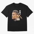 Retro Football Legend Poster Illustration For Men And Gift For Soccer Fans Oversized T-Shirt Relive the Noise and Pride of FIFA World Cup 2026 for Fans of Messi, Neymar and Mbappe and Brazil, Bringing Tournament Hype, Historic Matchups, Family
