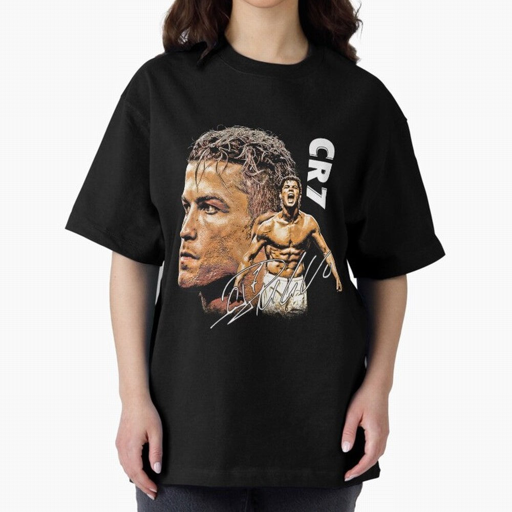 Retro Football Legend Poster Illustration For Men And Gift For Soccer Fans Oversized T-Shirt Relive the Noise and Pride of FIFA World Cup 2026 for Fans of Messi, Neymar and Mbappe and Brazil, Bringing Tournament Hype, Historic Matchups, Family