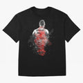 Abstract Football Player Portrait Retro Poster Art For Men, Gift For Soccer Fans Oversized T-Shirt Carry the Colors and Pride of Global Football Passion for FIFA World Cup 2026, Celebrating Messi, Brazil, Portugal and Argentina, Vintage Soccer