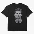 Retro Football Legend Portrait Illustration For Men And Gift For Soccer Fans Oversized T-Shirt Follow Every Goal of Match Day Hype around FIFA World Cup 2026 USA Canada Mexico, CR7, Spain and Netherlands, Goal Celebration Energy, Supporter