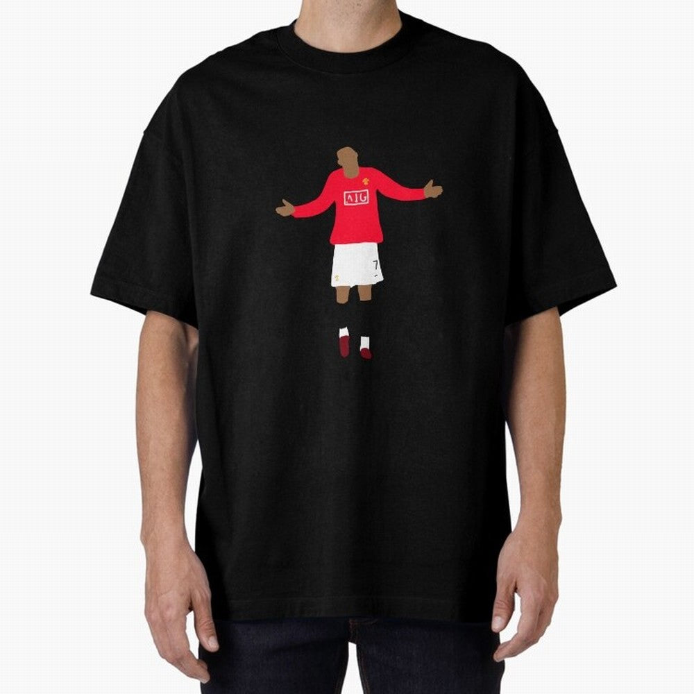 Cristiano Ronaldo Goal Celebration Illustration Oversized T-Shirt Bring Home Match Day Hype around FIFA World Cup 2026, Mbappe, Portugal, Goal Celebration Energy, Supporter Heritage, Football Icons and Worldwide Tournament Joy; Ideal for Fans Who