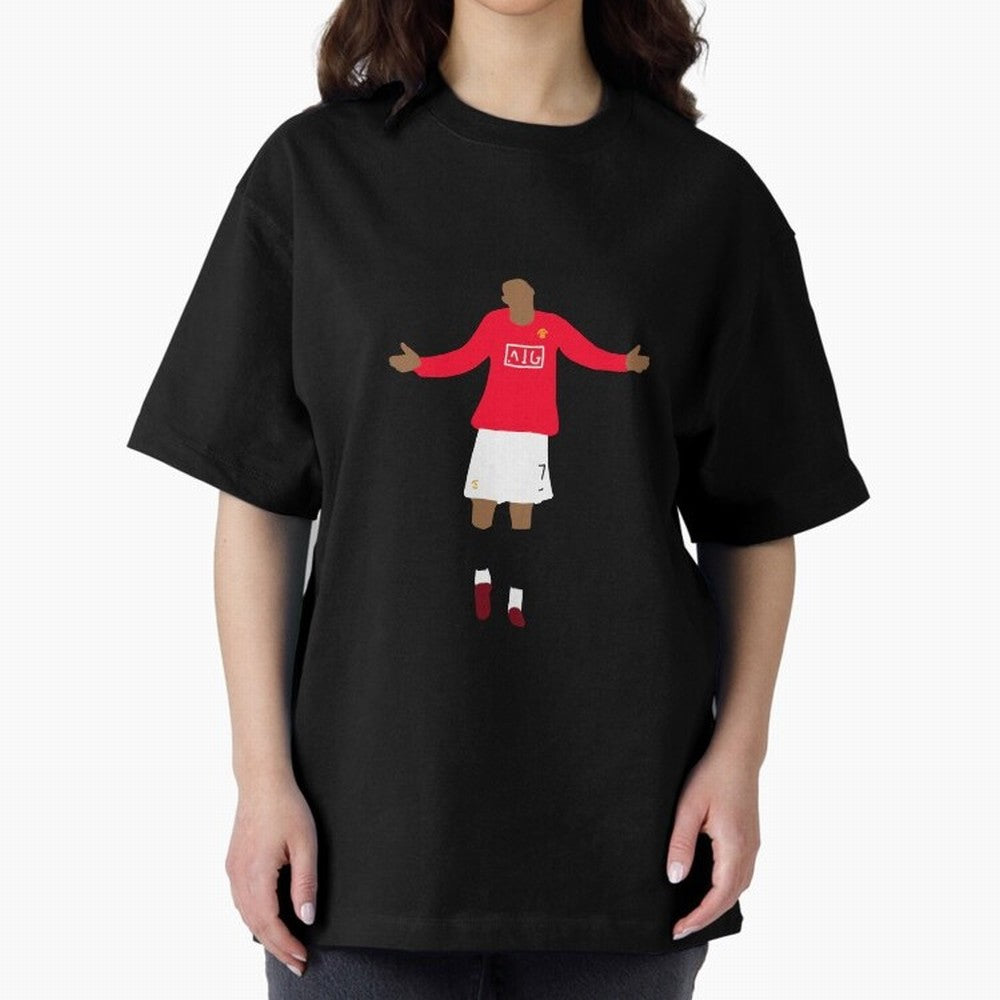 Cristiano Ronaldo Goal Celebration Illustration Oversized T-Shirt Bring Home Match Day Hype around FIFA World Cup 2026, Mbappe, Portugal, Goal Celebration Energy, Supporter Heritage, Football Icons and Worldwide Tournament Joy; Ideal for Fans Who