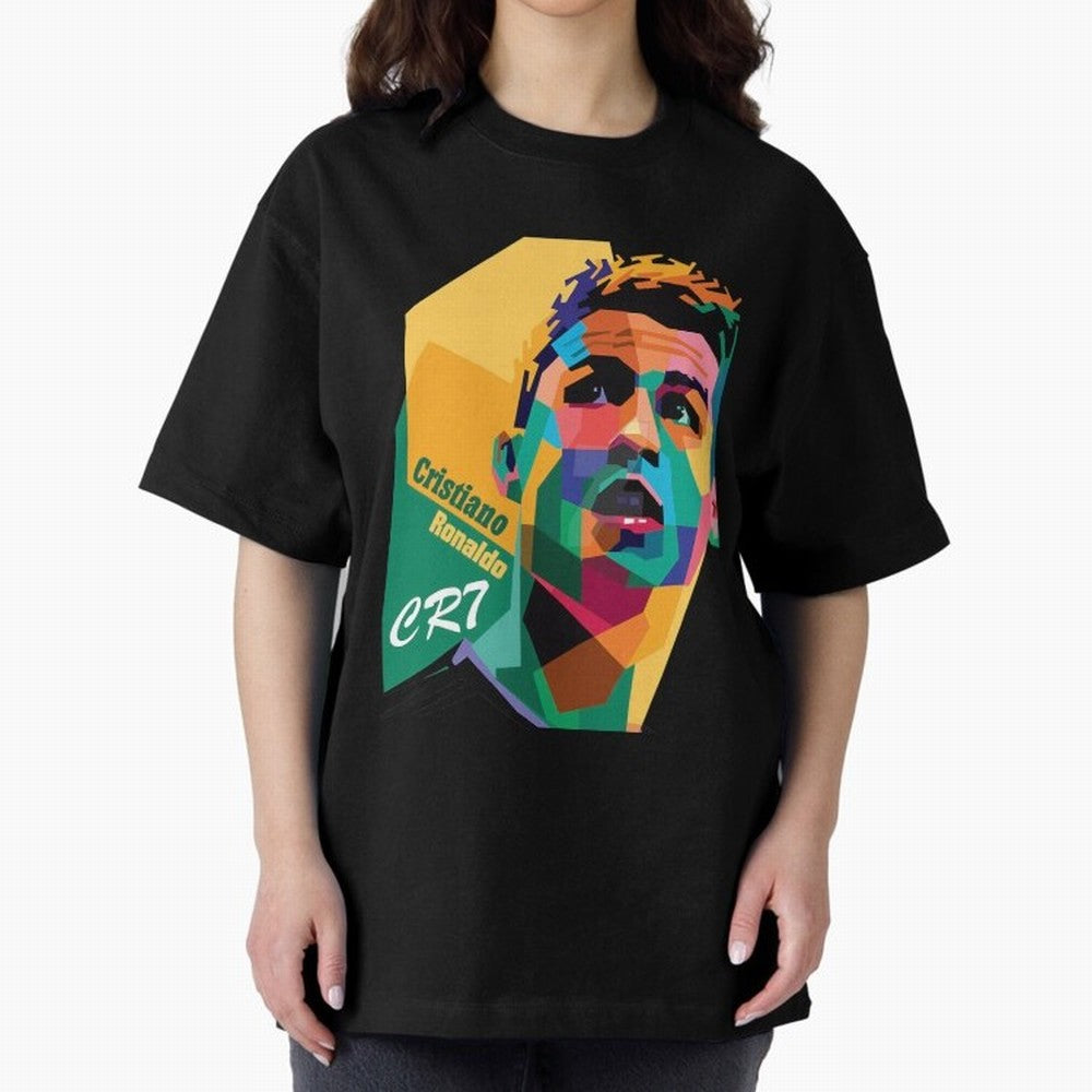 CR7 Pop Art Cristiano Ronaldo Design For Football Fans Gift For Soccer Lovers Oversized T-Shirt Stand Out with Spirit from the FIFA World Cup 2026 Journey through CR7 Highlights, Netherlands Pride, Football Festival Excitement, Trophy Ambitions,