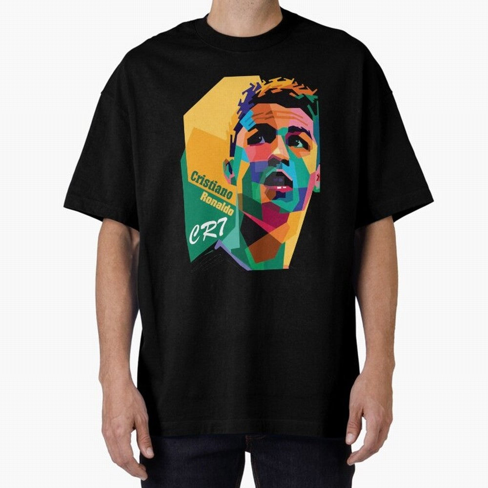 CR7 Pop Art Cristiano Ronaldo Design For Football Fans Gift For Soccer Lovers Oversized T-Shirt Stand Out with Spirit from the FIFA World Cup 2026 Journey through CR7 Highlights, Netherlands Pride, Football Festival Excitement, Trophy Ambitions,