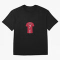 Cristiano Ronaldo Number 7 Jersey Illustration Oversized T-Shirt Support Global Football Passion for FIFA World Cup 2026, Featuring Cristiano Ronaldo, Spain and Netherlands, Soccer Culture, Superstar Moments, National Team Dreams and Competitive