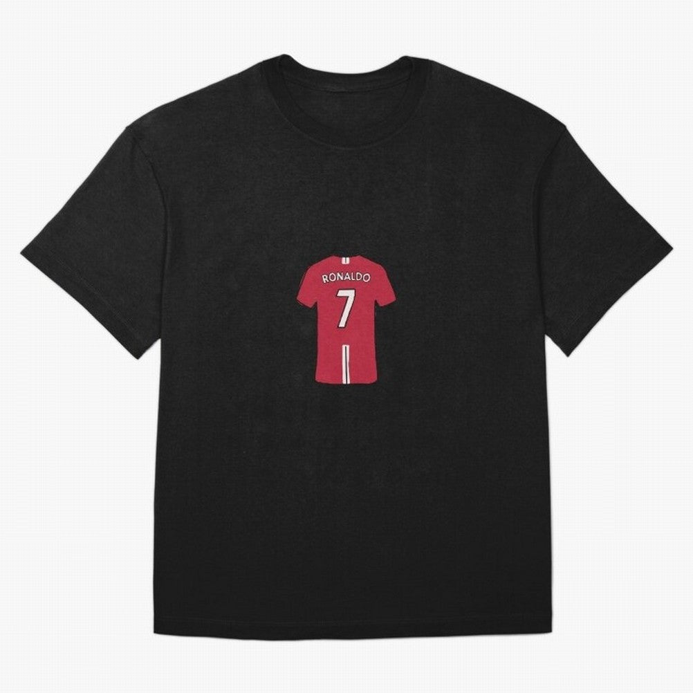 Cristiano Ronaldo Number 7 Jersey Illustration Oversized T-Shirt Support Global Football Passion for FIFA World Cup 2026, Featuring Cristiano Ronaldo, Spain and Netherlands, Soccer Culture, Superstar Moments, National Team Dreams and Competitive