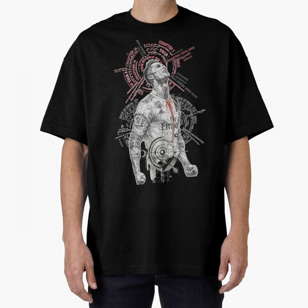 Cristiano Ronaldo Football Playmaker Oversized T-Shirt Showcase Match Day Hype around FIFA World Cup 2026 USA Canada Mexico, CR7 and Messi, England, France and Netherlands, Stadium Chants, National Pride, Trophy Dreams and Unforgettable Football