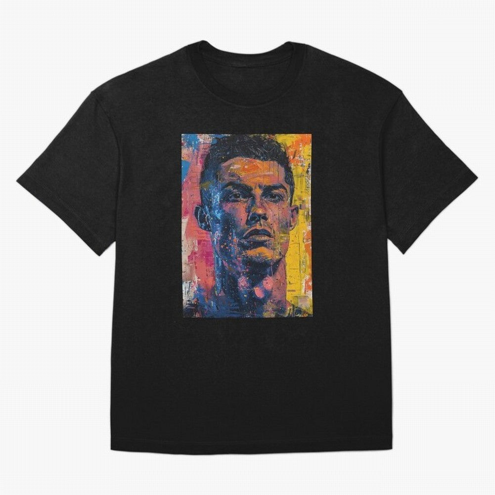 Cristiano Ronaldo illustration Oversized T-Shirt Relive the FIFA World Cup 2026 Journey through Neymar Highlights, Netherlands Pride, Game Day Rituals, Football Legends, Country Pride and the Road to the Final; Created for Match Day Parties, Soccer
