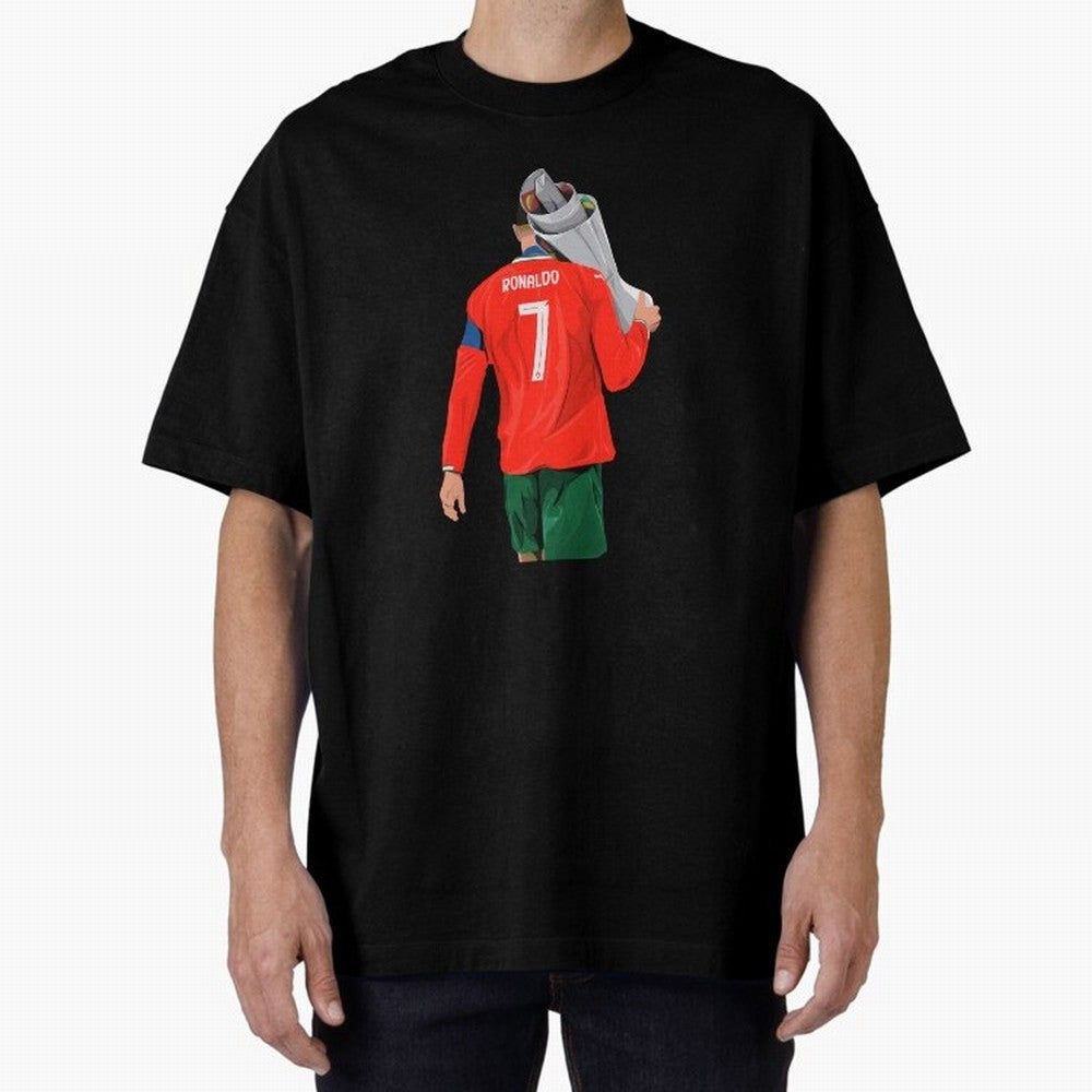 Cristiano Ronaldo Campion Oversized T-Shirt Unlock the FIFA World Cup 2026 Group Stage Journey through Mbappe Highlights, Argentina and Brazil Pride, Retro Football Energy, Iconic Rivalries, Trophy Chase Drama and Stadium Atmosphere; Perfect for