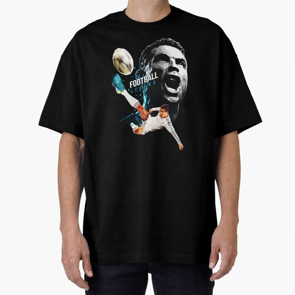 Cristiano Ronaldo Oversized T-Shirt Keep the Legacy of Global Football Passion for FIFA World Cup 2026, Capturing Haaland and Mbappe, France and Portugal, Stadium Memories, Football Loyalty, International Chants and Championship Tradition; Perfect