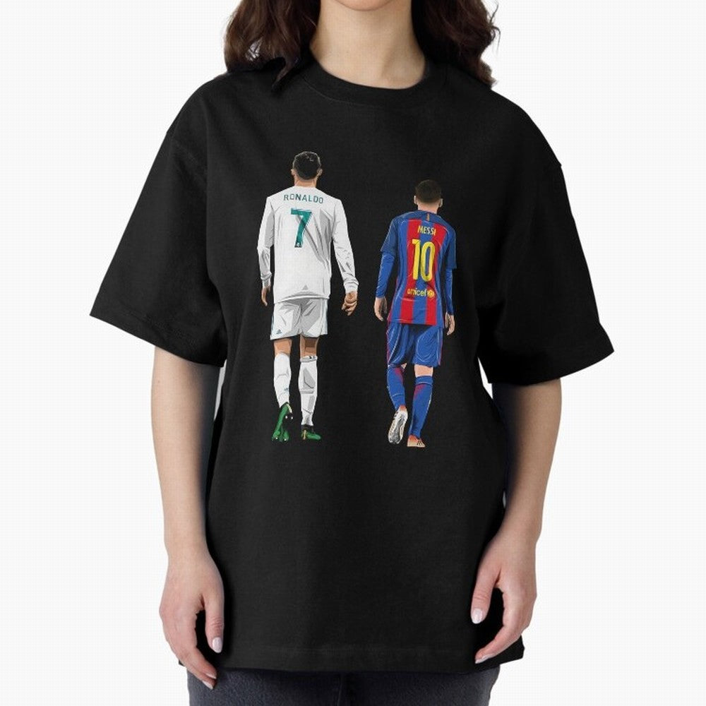 Cristiano Ronaldo & Messi vector Oversized T-Shirt Join Supporters Worldwide for FIFA World Cup 2026 USA Canada Mexico Spirit, Built around England, Cristiano Ronaldo, Haaland and CR7, Football Festival Excitement, Trophy Ambitions, Country