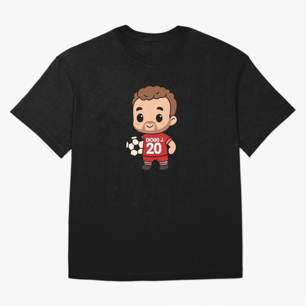 Diogo Jota jersey | manga | cute kawaii | by Nooby Draw Oversized T-Shirt Cheer for FIFA World Cup 2026 Spirit, Inspired by Portugal, Spain and Germany, Mbappe, Worldwide Fan Energy, Dramatic Goals, Stadium Lights and Championship Celebrations;