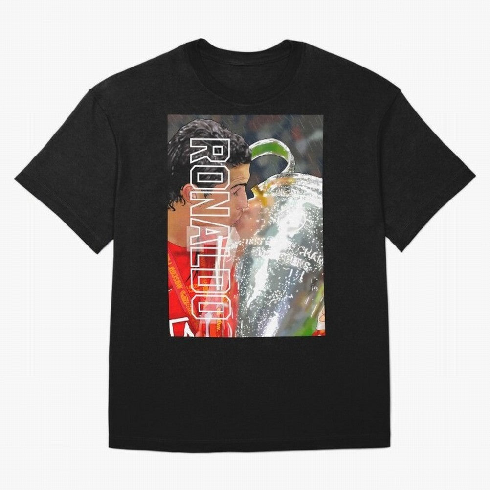 Cristiano Ronaldo ¨C 2008 Manchester United Champions League Glory Artwork by GrizzlyGFX Oversized T-Shirt Feel International Energy from FIFA World Cup 2026 USA Canada Mexico Centered on Haaland, Argentina Energy, Match Day Excitement, Supporter
