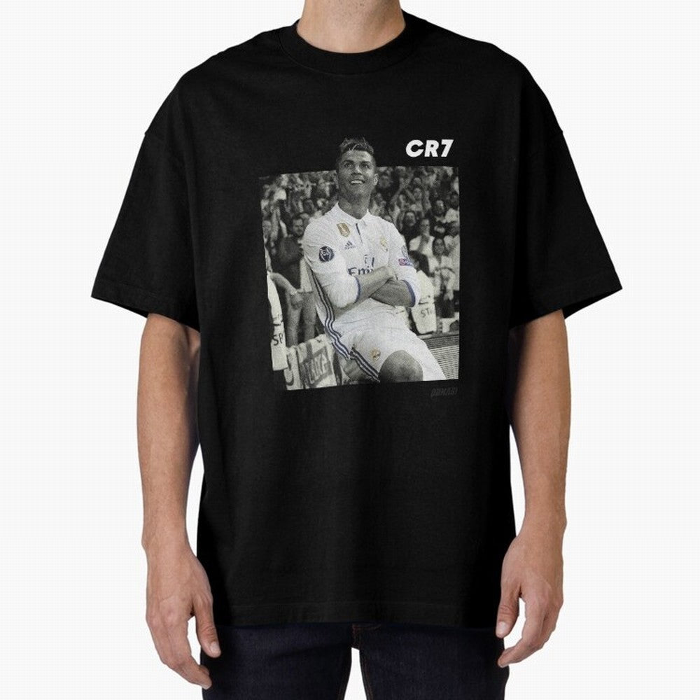 Cristiano Ronaldo | MR. CHAMPIONS LEAGUE Oversized T-Shirt Stand Proud for FIFA World Cup 2026 Group Stage for Fans of CR7 and Messi and Portugal, Bringing Match Day Excitement, Supporter Culture, Golden Goals and Global Football Passion; Ideal for