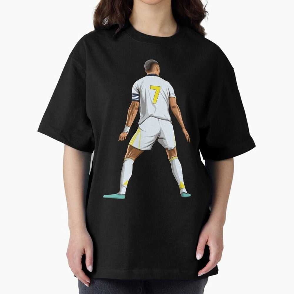 Cristiano Ronaldo Oversized T-Shirt Show Love for Legendary Goals in FIFA World Cup 2026 Group Stage Spirit, Highlighting Argentina and Brazil, Neymar, Classic Soccer Heritage, Championship Pressure, Fan Loyalty and International Pride; Perfect for