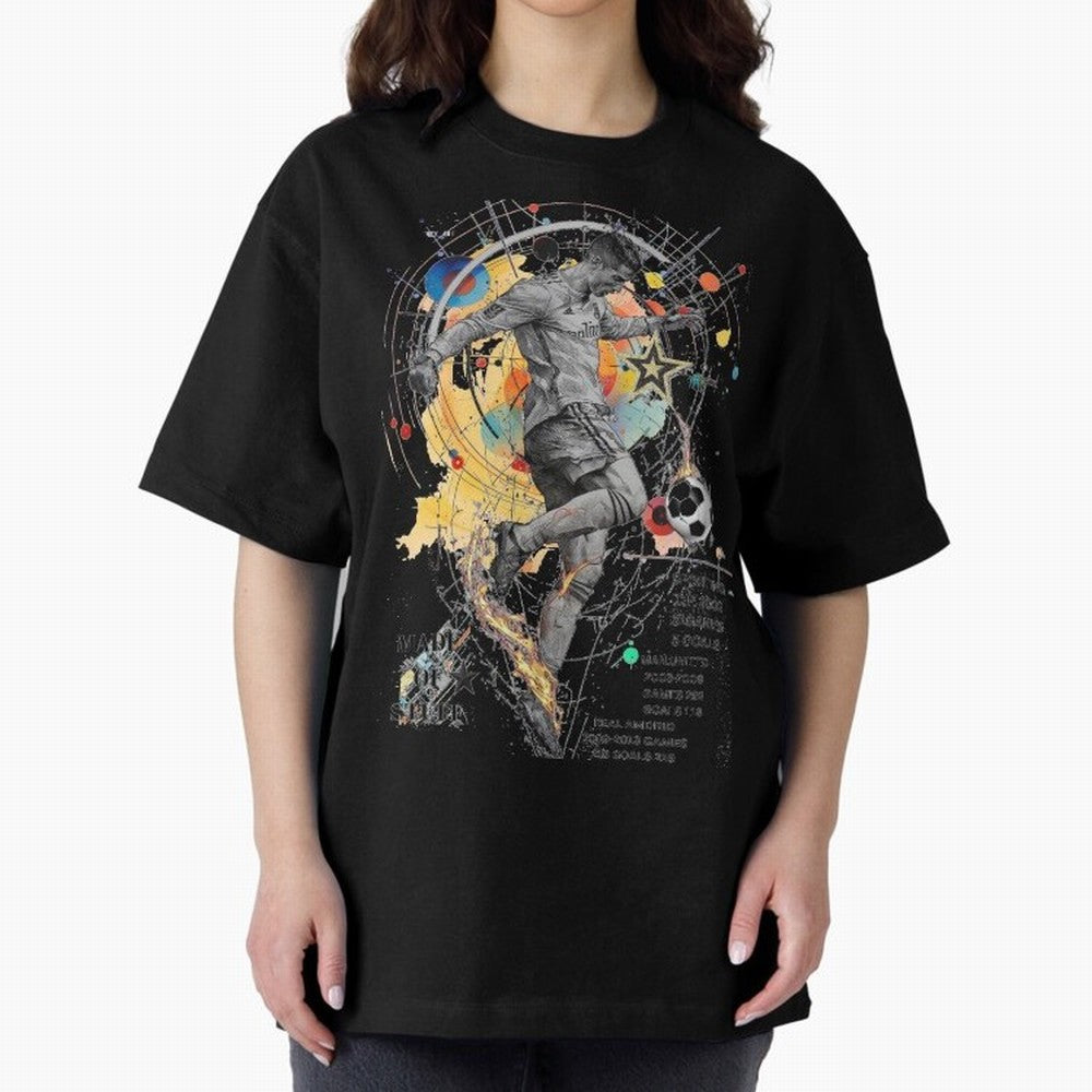 Cristiano Ronaldo Football Playmaker Oversized T-Shirt Celebrate Football Heritage in FIFA World Cup 2026 for Fans of Messi and Cristiano Ronaldo and Argentina, Bringing Football History, Final Match Energy, Crowd Noise and Once in a Lifetime