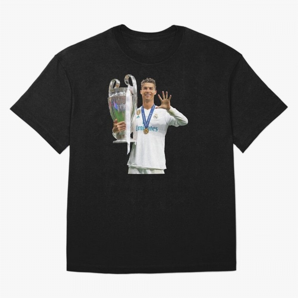 Cristiano Ronaldo with the cup Oversized T-Shirt Bring Retro Soccer Energy to the FIFA World Cup 2026 Group Stage Journey through Mbappe Highlights, Argentina Pride, Supporter Pride, Iconic Celebrations, Legendary Names and Global Match Day Energy;