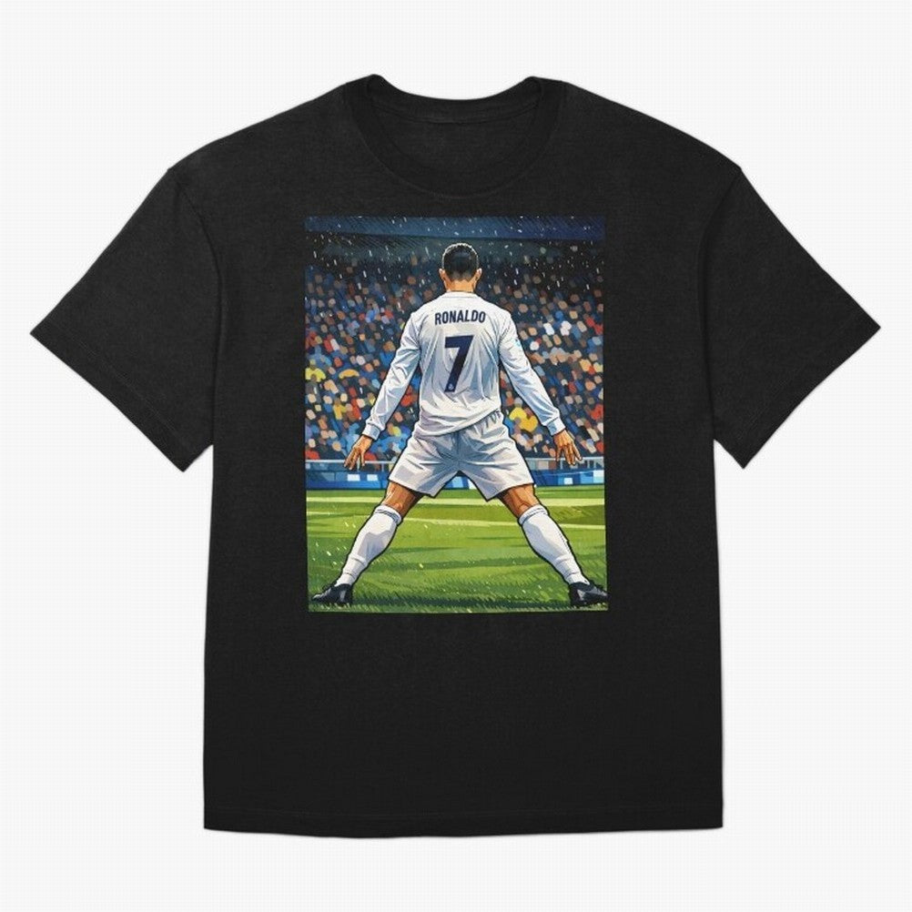 CR7 Oversized T-Shirt Make Memories around the FIFA World Cup 2026 USA Canada Mexico Journey through Messi and Cristiano Ronaldo Highlights, England Pride, Championship Spirit, Famous Goals, Roaring Crowds and International Football Unity; Made for