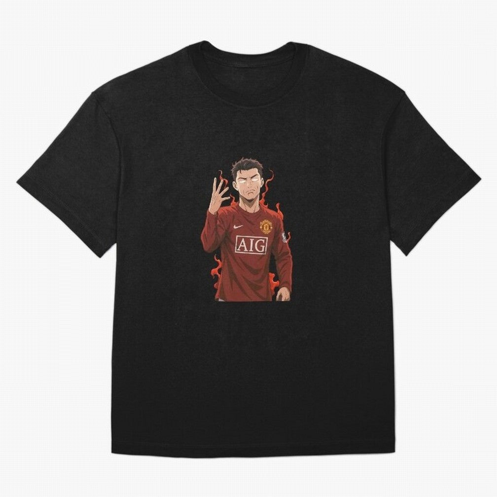 Cristiano Ronaldo Anime Art ¨C Blue Lock Inspired Football Legend Oversized T-Shirt Feel the Trophy Chase of Match Day Hype around FIFA World Cup 2026, Mbappe and Neymar, Spain, Game Day Rituals, Football Legends, Country Pride and the Road to the
